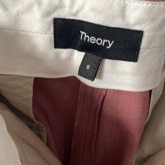 Theory Women’s Treeca 2 Traceable Wool Dusty Rose Pink Crop Suit Pants - Size 8 - Picture 2 of 5